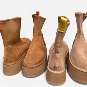 UGG Women's UGG W CLASSIC DIPPER TAN Platform Winter Boots